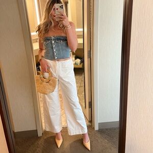 Superdown White Cargo Pant